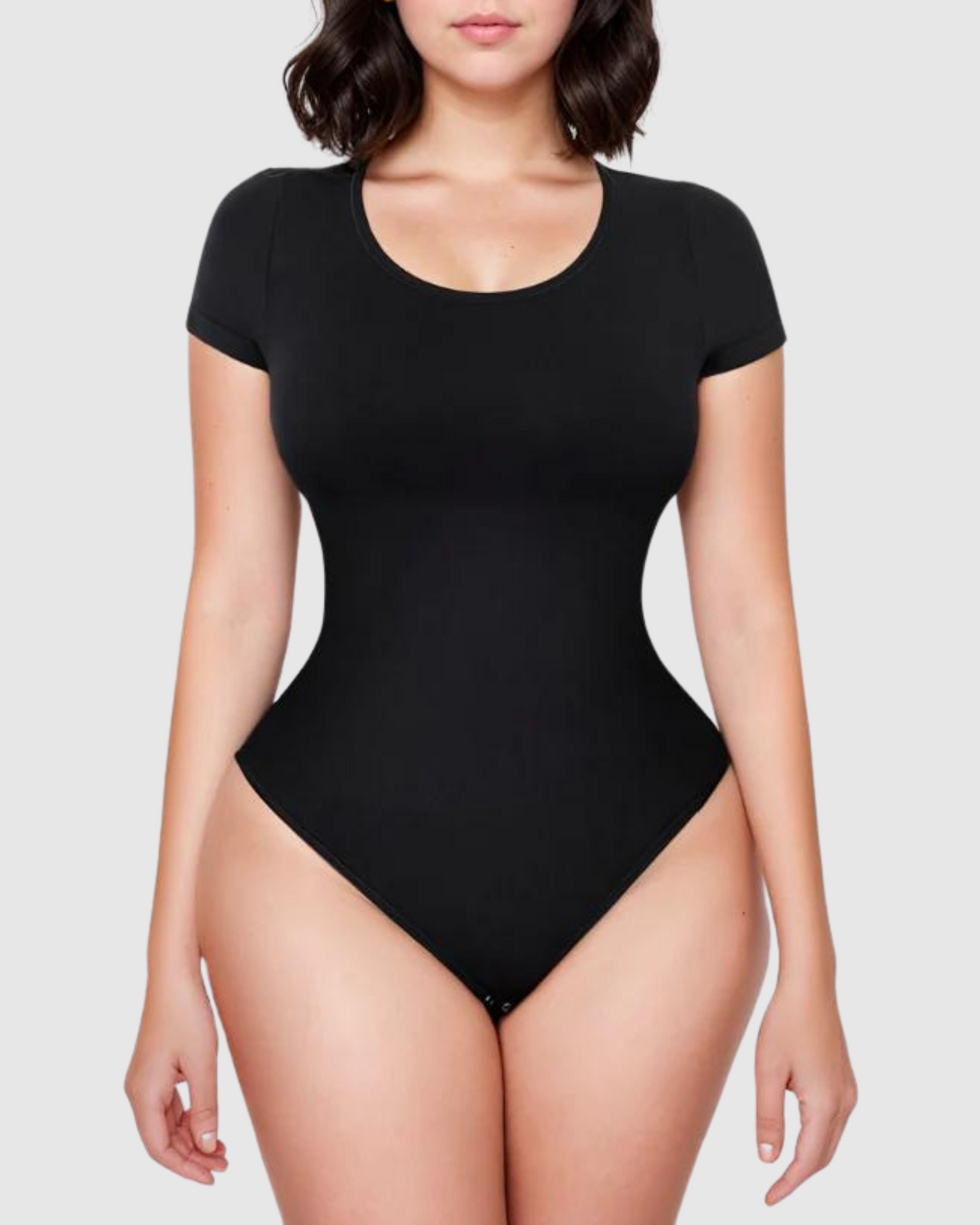 Stalkette Sleek&Short Round-Neck Bodysuit