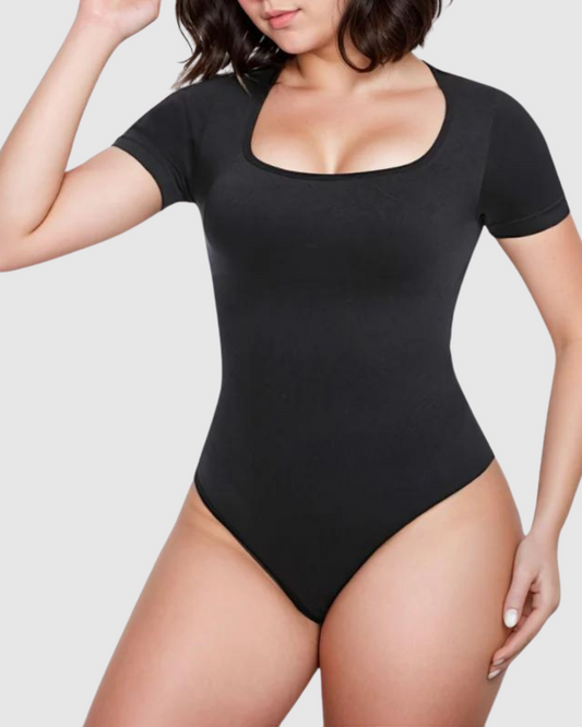 Stalkette Sleek&Short Square-Neck Bodysuit