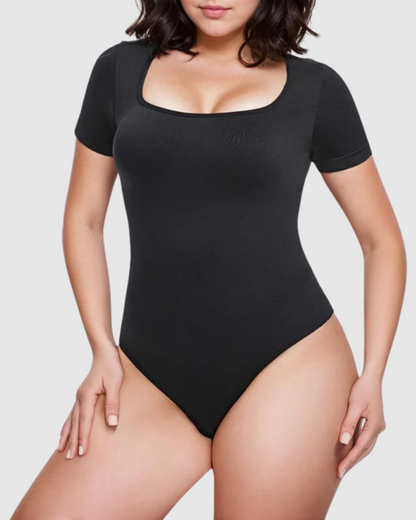 Stalkette Sleek&Short Square-Neck Bodysuit