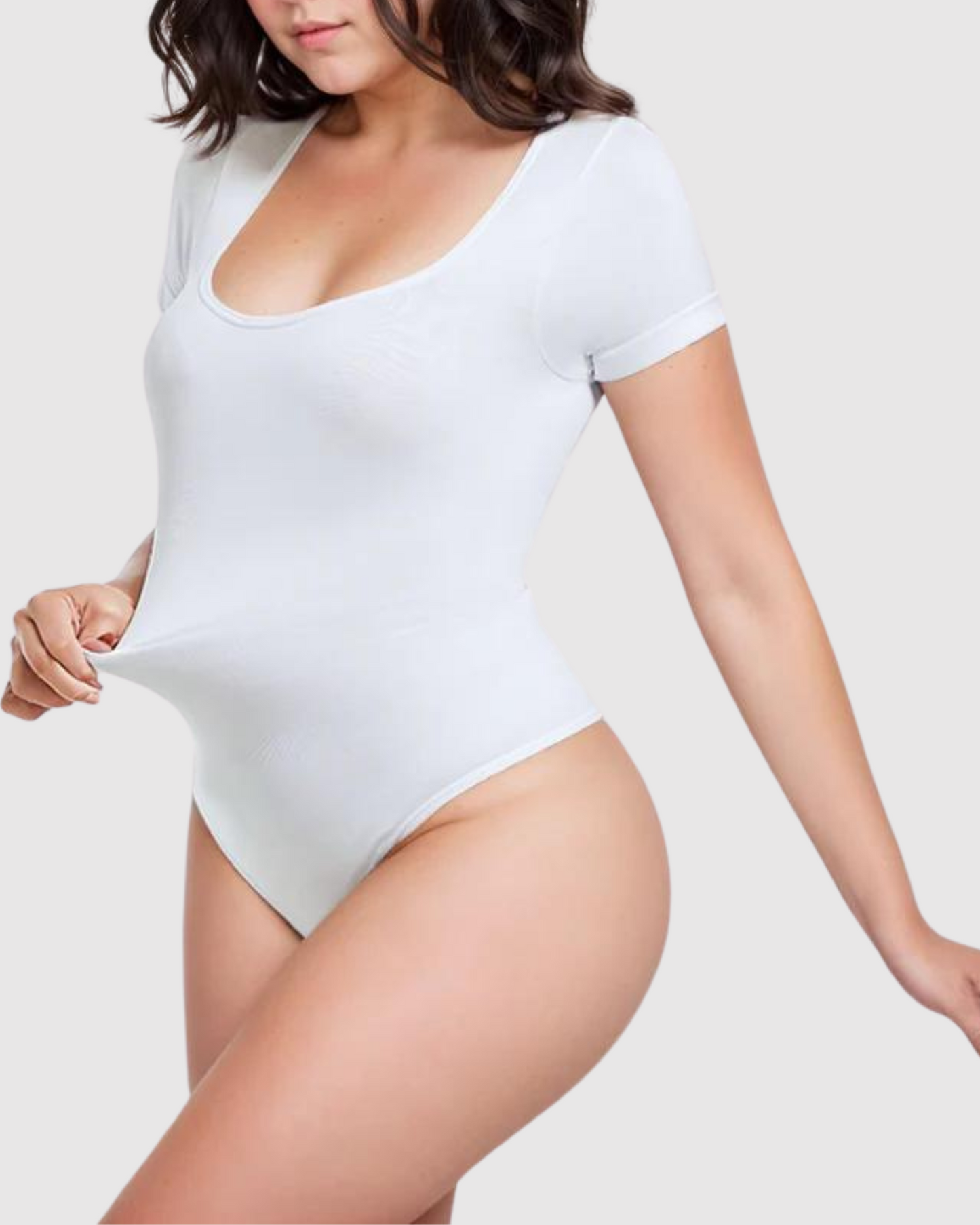 Stalkette Sleek&Short Square-Neck Bodysuit